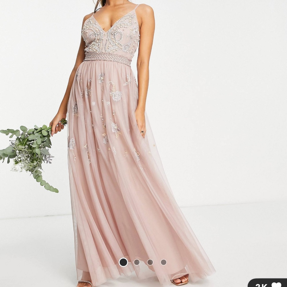 ASOS Embellished Blush Maxi Dress